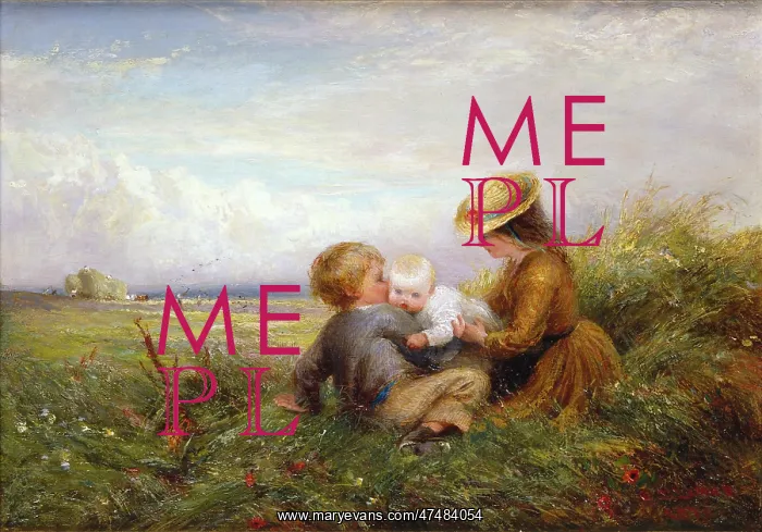 : The Hayfield ' with three children : The Hayfield ' with three children