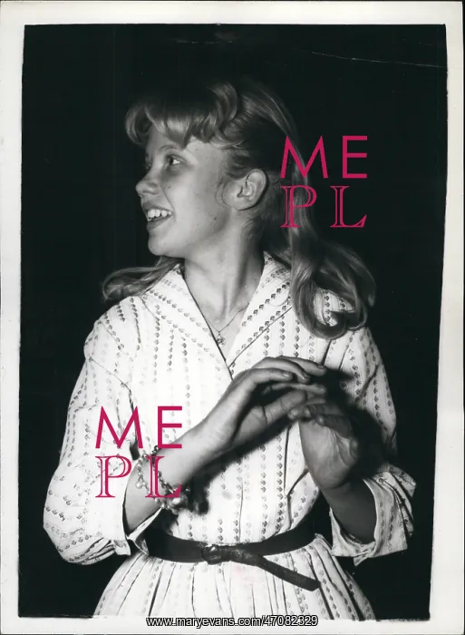 : Hayley Mills, young actress, at recording studio, London : Hayley Mills, young actress, at recording studio, London