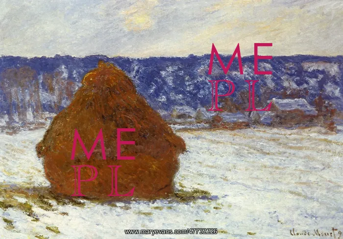  : Haystack, Winter, Giverny, by Monet
