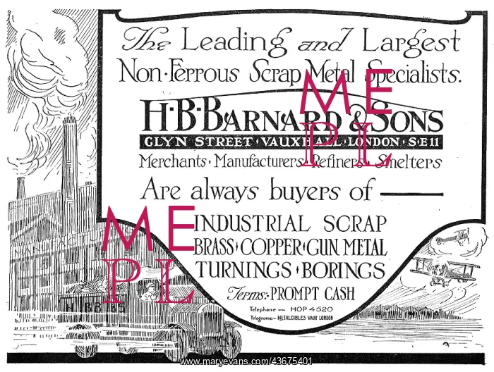 : H.B.Barnard & Sons. Buyers & Refiners Of : H.B.Barnard & Sons. Buyers & Refiners Of