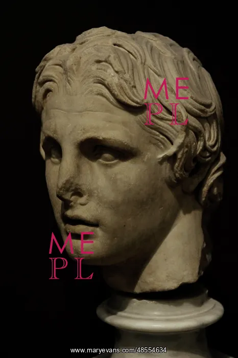 : Head of Alexander the Great (356-323 BC). Marble. 2nd centur : Head of Alexander the Great (356-323 BC). Marble. 2nd centur