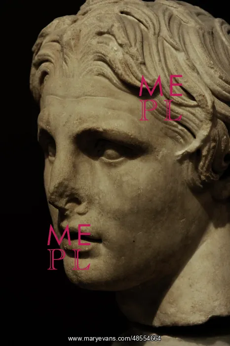 : Head of Alexander the Great (356-323 BC). Marble. 2nd centur : Head of Alexander the Great (356-323 BC). Marble. 2nd centur