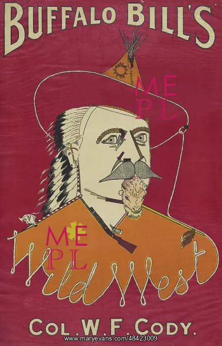 : Head-and-shoulders portrait of Buffalo Bill, composed : Head-and-shoulders portrait of Buffalo Bill, composed
