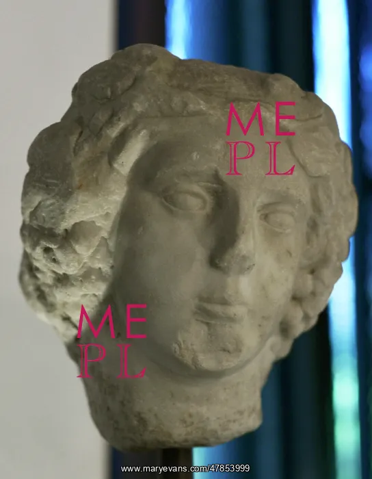 : Head of Dionysus. 1st and 2nd centuries AD. From : Head of Dionysus. 1st and 2nd centuries AD. From