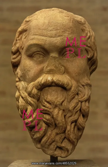 : Head of greek philosopher Socrates : Head of greek philosopher Socrates