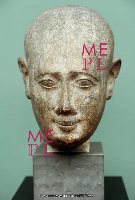 : Head from a male statue. 3rd century BC. Egypt : Head from a male statue. 3rd century BC. Egypt