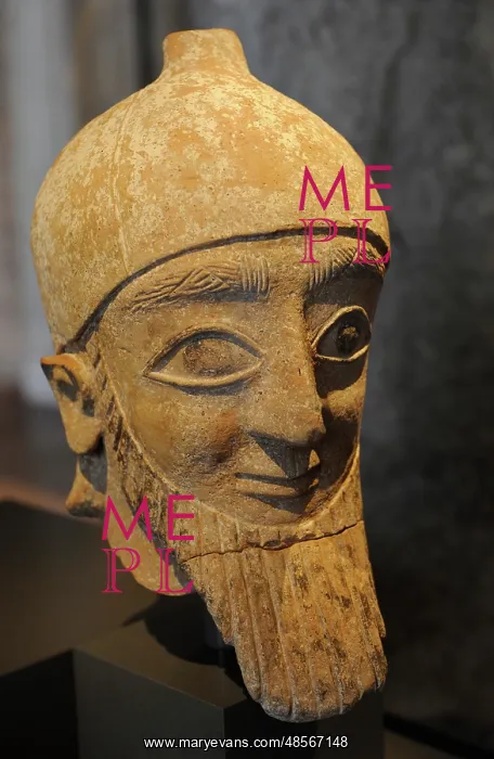 : Head of a male statue. Idalion, Cyprus : Head of a male statue. Idalion, Cyprus