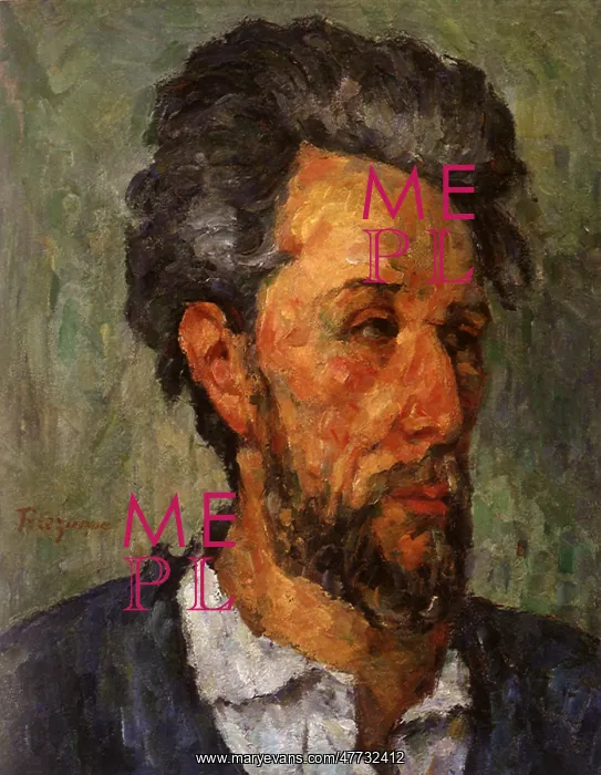  : Head of a Man: Study, by Paul Cezanne