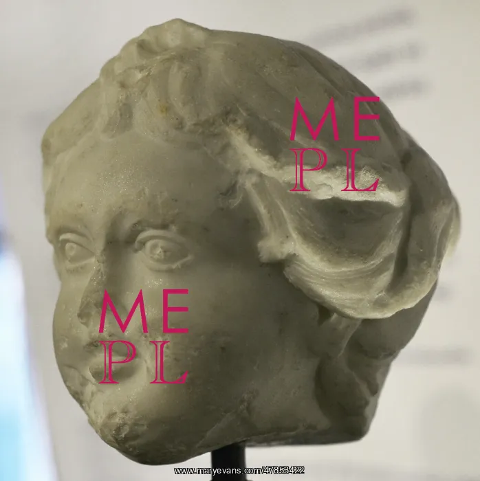: Head of a Nymph. 2nd century AD. Unknown provenance : Head of a Nymph. 2nd century AD. Unknown provenance