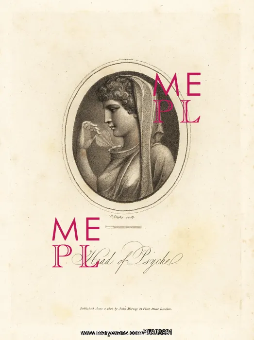: Head of Psyche, Greek goddess of the soul : Head of Psyche, Greek goddess of the soul