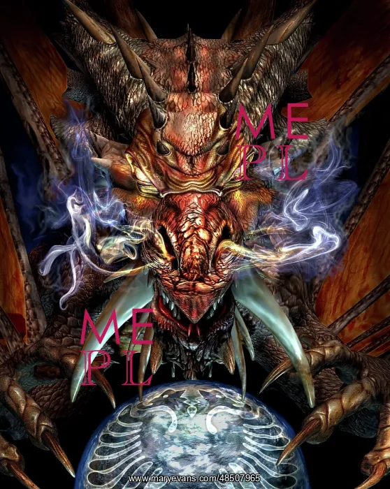  : Head of a red dragon