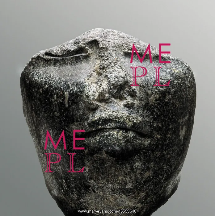 : Head of a sculpture. 6th c. - 3rd c. BC. Egyptian : Head of a sculpture. 6th c. - 3rd c. BC. Egyptian