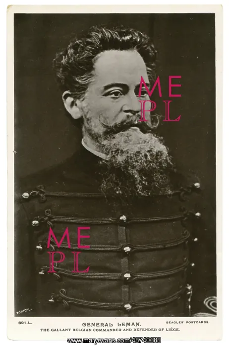 : Head and shoulders of Belgian General Leman : Head and shoulders of Belgian General Leman