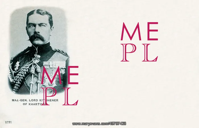 : Head and shoulders of Lord Kitchener in uniform : Head and shoulders of Lord Kitchener in uniform