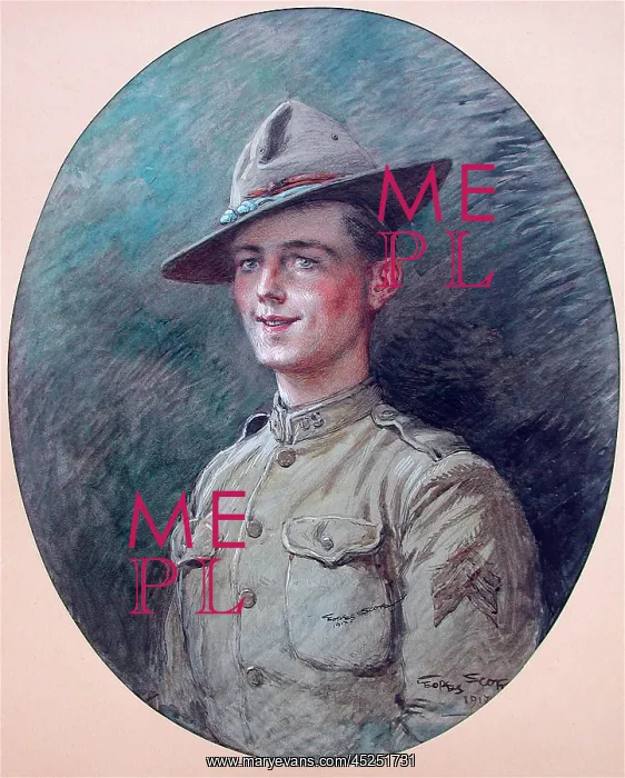: Head and shoulders oval portrait of an American Sergeant : Head and shoulders oval portrait of an American Sergeant