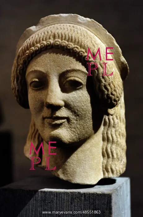  : Head of an sphinx. East Pediment's Group of the Temple of Ae