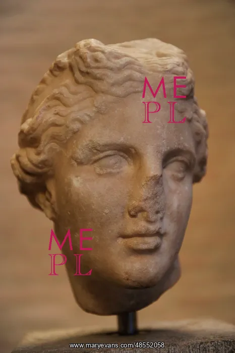 : Head of an statue of Aphrodite. Ca. 300-290 BC : Head of an statue of Aphrodite. Ca. 300-290 BC