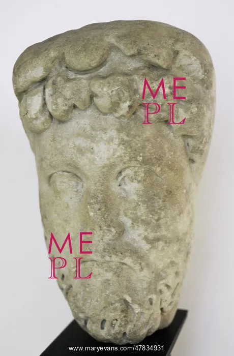 : Head of a statue of the Roman emperor Marcus Aurelius : Head of a statue of the Roman emperor Marcus Aurelius