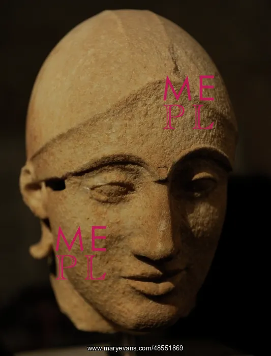 : Head of the trojan helper. East Pediment's Group of the Temp : Head of the trojan helper. East Pediment's Group of the Temp