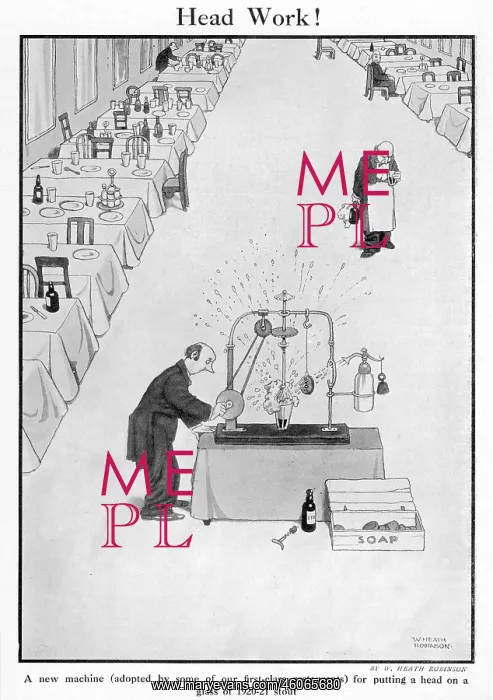 : Head Work! by William Heath Robinson : Head Work! by William Heath Robinson