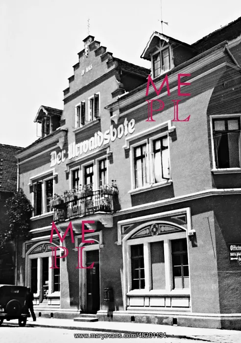 : Headquarters of the German newspaper in Blumenau, 1934 : Headquarters of the German newspaper in Blumenau, 1934