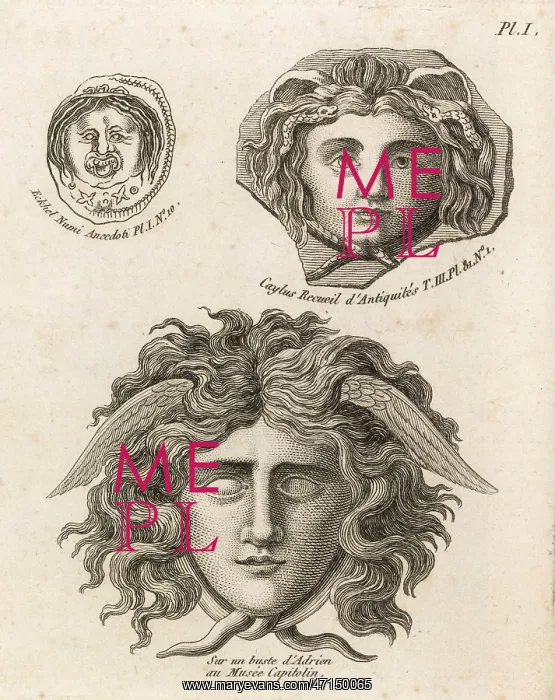 : Heads of the Furies (Erinyes or Eumenides) : Heads of the Furies (Erinyes or Eumenides)