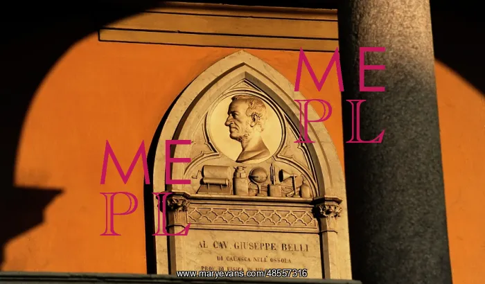 : Headstone of Giuseppe Belli (1791-1860). Italian physicist a : Headstone of Giuseppe Belli (1791-1860). Italian physicist a