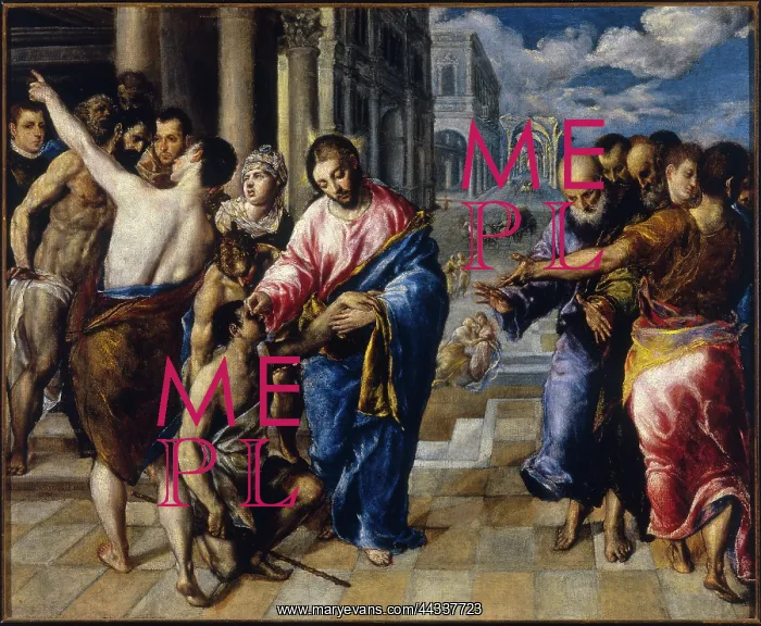 : The Healing of the Blind Man, by El Greco : The Healing of the Blind Man, by El Greco