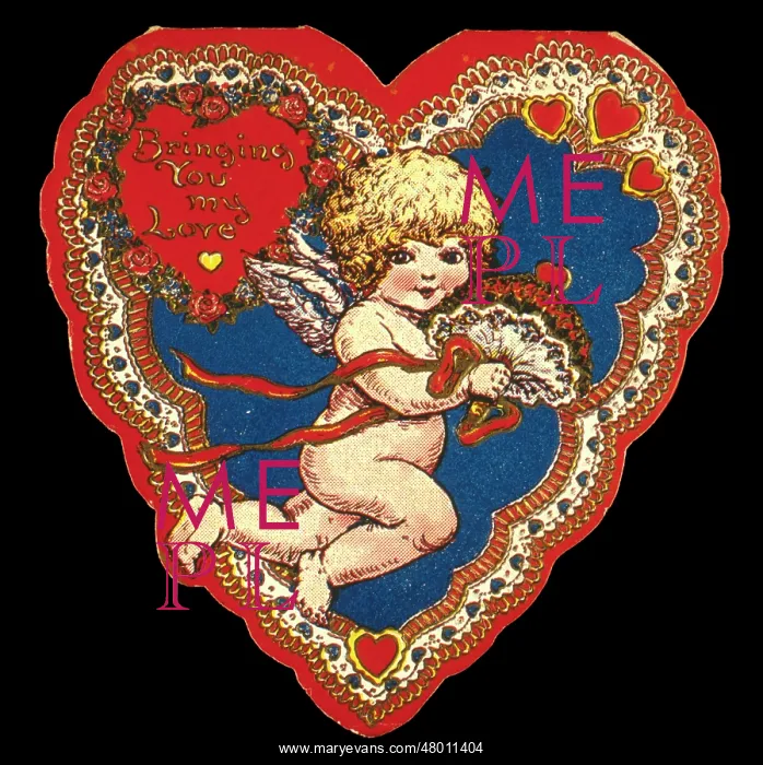 : Heart-shaped Valentines card : Heart-shaped Valentines card