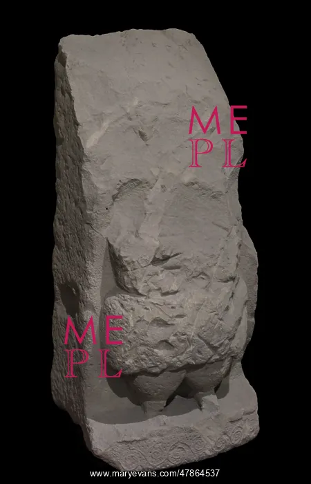 : Heavily damaged stone statue. From the Tas-Silg : Heavily damaged stone statue. From the Tas-Silg