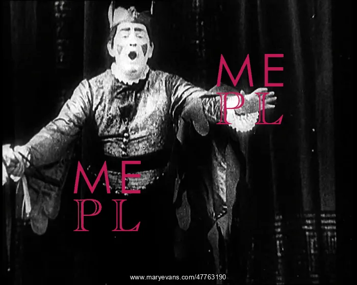 : A Heavily Made Up Operatic Singer Singing : A Heavily Made Up Operatic Singer Singing
