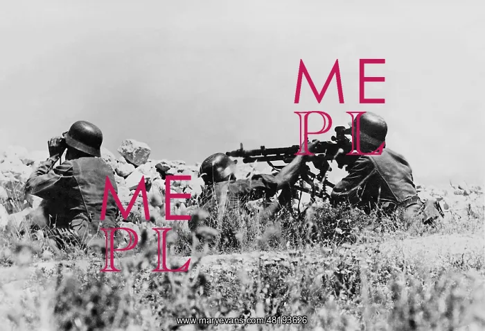 : Heavy machine gun on Crete, 1941 : Heavy machine gun on Crete, 1941