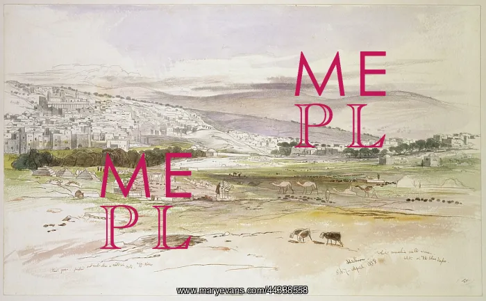  : Hebron, Palestine. Edward Lear