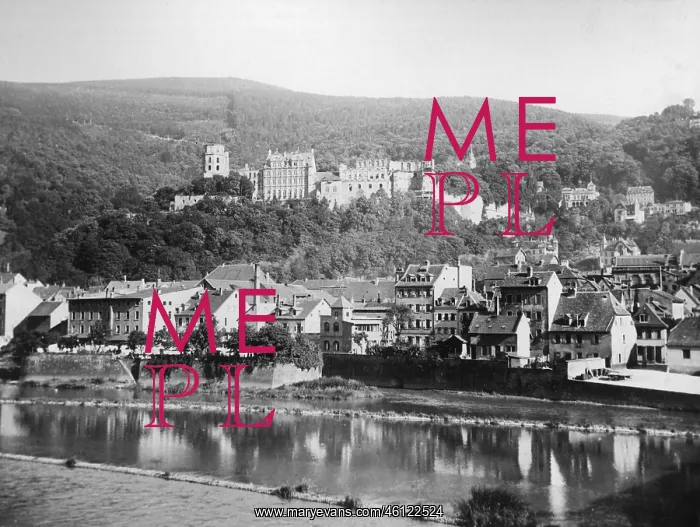  : Heidelberg with Neckar River, Germany