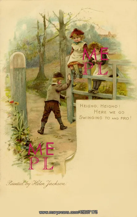 : Heigho! -- children swinging on a gate : Heigho! -- children swinging on a gate