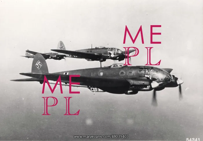 : Three Heinkel He111Hs in flight : Three Heinkel He111Hs in flight