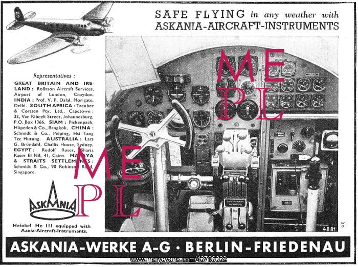 : The Heinkel He III Is Equipped With Askania : The Heinkel He III Is Equipped With Askania