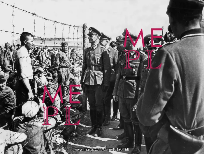 : Heinrich Himmler visits a camp with Soviet prisoners of war : Heinrich Himmler visits a camp with Soviet prisoners of war