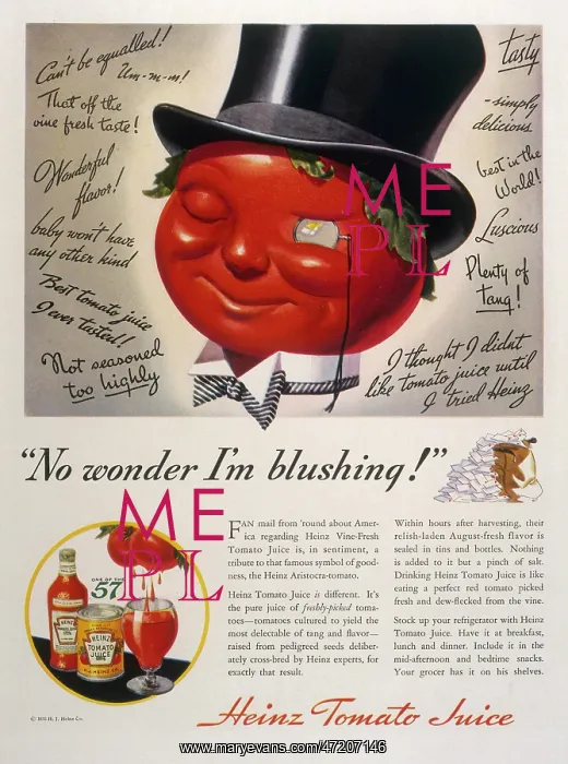 : HEINZ TOMATO JUICE AD : HEINZ TOMATO JUICE AD