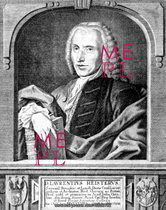 : Heister, Lorenz, 19.9.1683 - 18.4.1758, German : Heister, Lorenz, 19.9.1683 - 18.4.1758, German