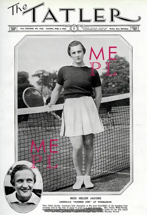 : Helen Jacobs in 1934 : Helen Jacobs in 1934