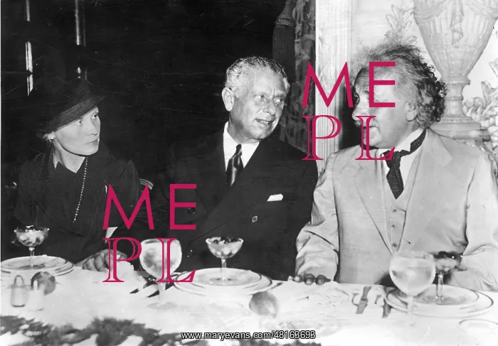 : Helene Thiemig, Max Reinhardt and Albert Einstein, 1935 : Helene Thiemig, Max Reinhardt and Albert Einstein, 1935