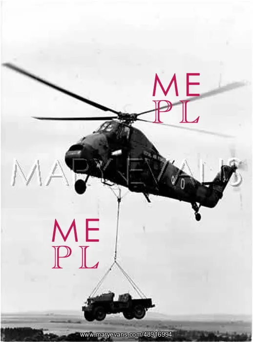 : HELICOPTER LOWERING JEEP : HELICOPTER LOWERING JEEP