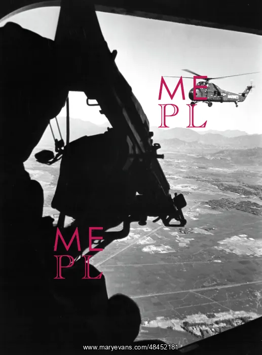 : Helicopter and soldier approaching target in Vietnam : Helicopter and soldier approaching target in Vietnam