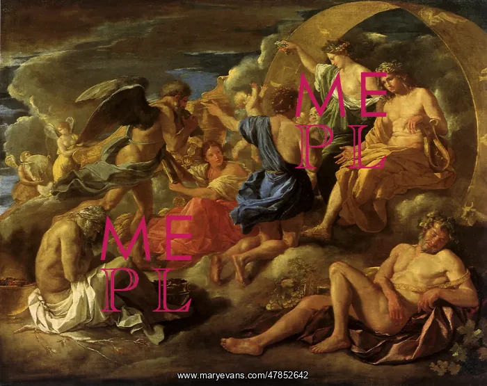 : Helios and Phaeton with Saturn... by Poussin : Helios and Phaeton with Saturn... by Poussin