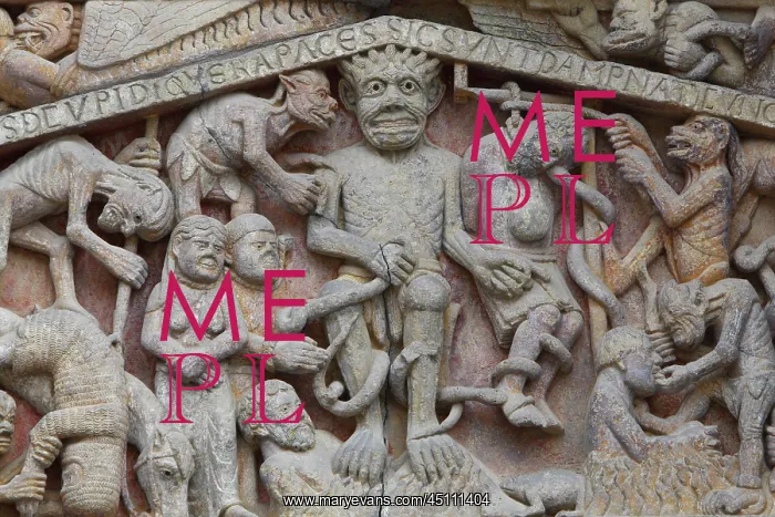  : Hell, Last Judgement tympanum, Abbatiale Sainte-Foy