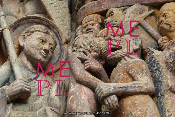 : Hell, Last Judgement tympanum, Abbatiale Sainte-Foy : Hell, Last Judgement tympanum, Abbatiale Sainte-Foy