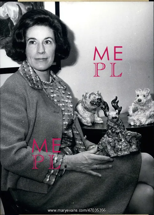 : Hella, Princess of Bavaria, with some of her sculptures : Hella, Princess of Bavaria, with some of her sculptures