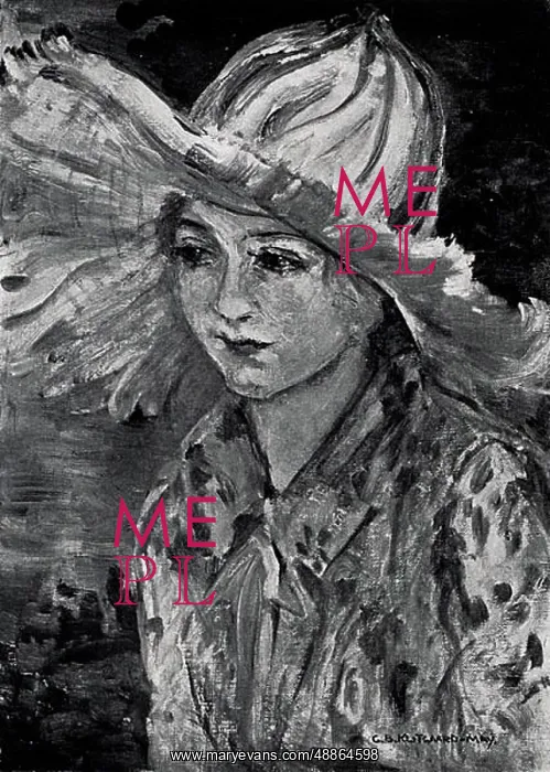: Hellen. A portrait oil painting of Hellen a young female farmer wearing a straw hat : Hellen. A portrait oil painting of Hellen a young female farmer wearing a straw hat