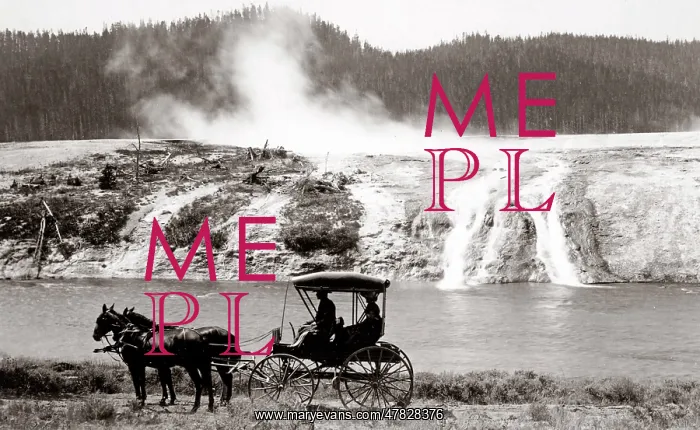 : Hell's Half Acre, Yellowstone National Park, USA, c.1890 : Hell's Half Acre, Yellowstone National Park, USA, c.1890